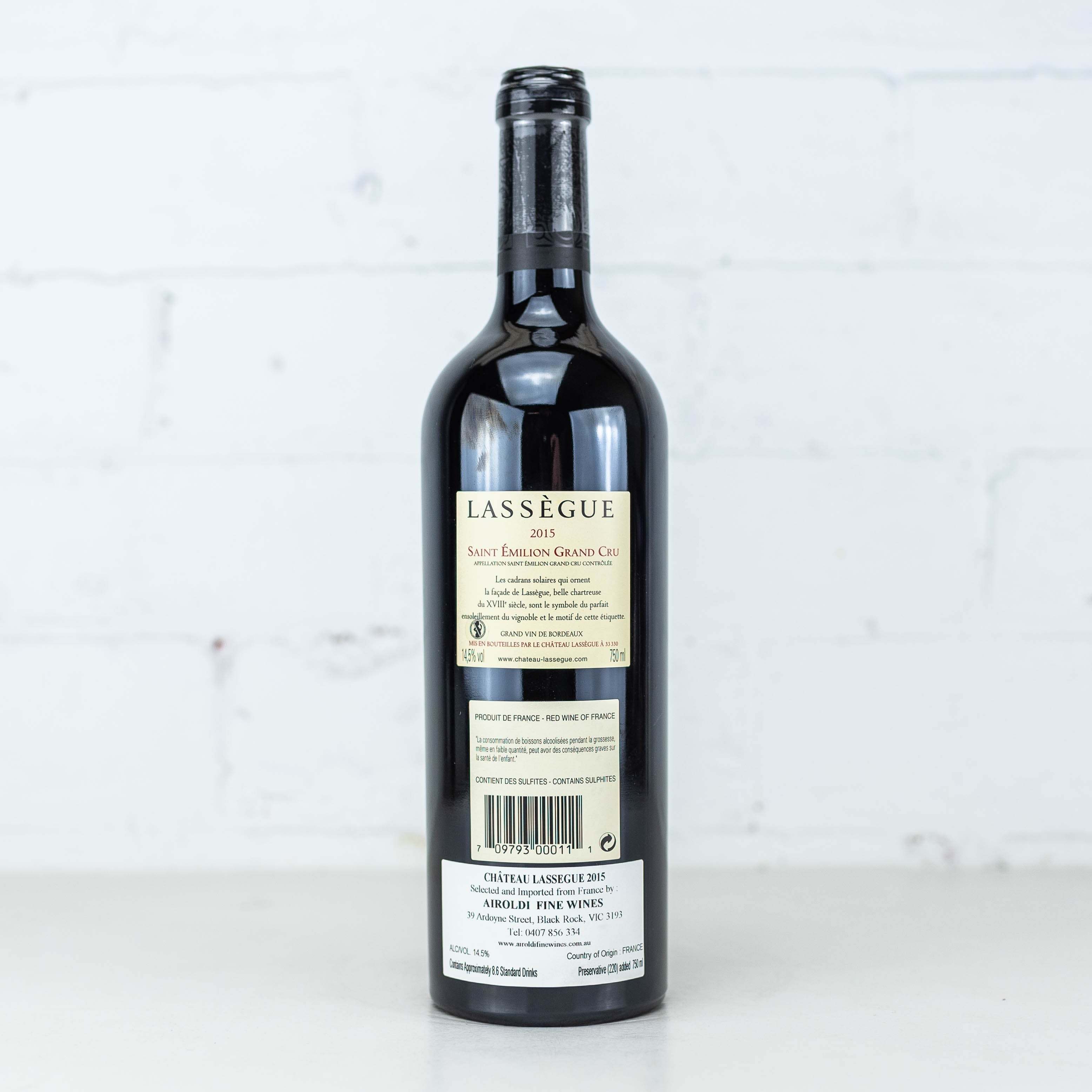 Chateau Lassegue - Saint Emilion Grand Cru 2015 750ML