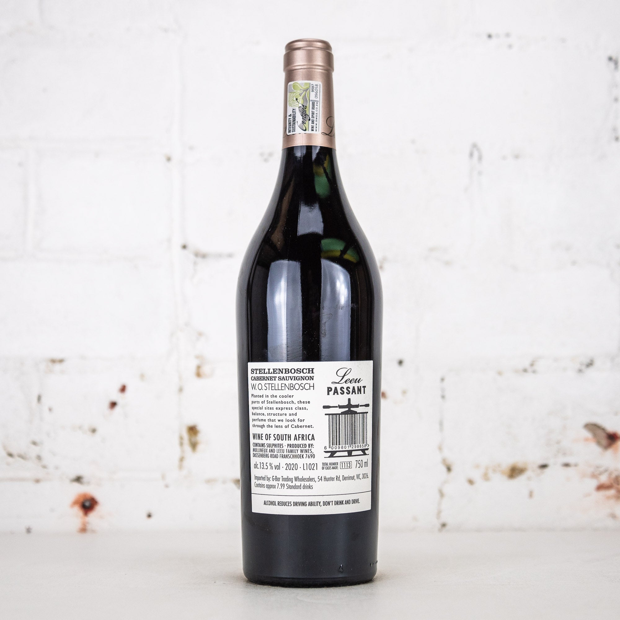 Leeu Passant - Stellenbosch Cabernet Sauvignon 2020 750ml