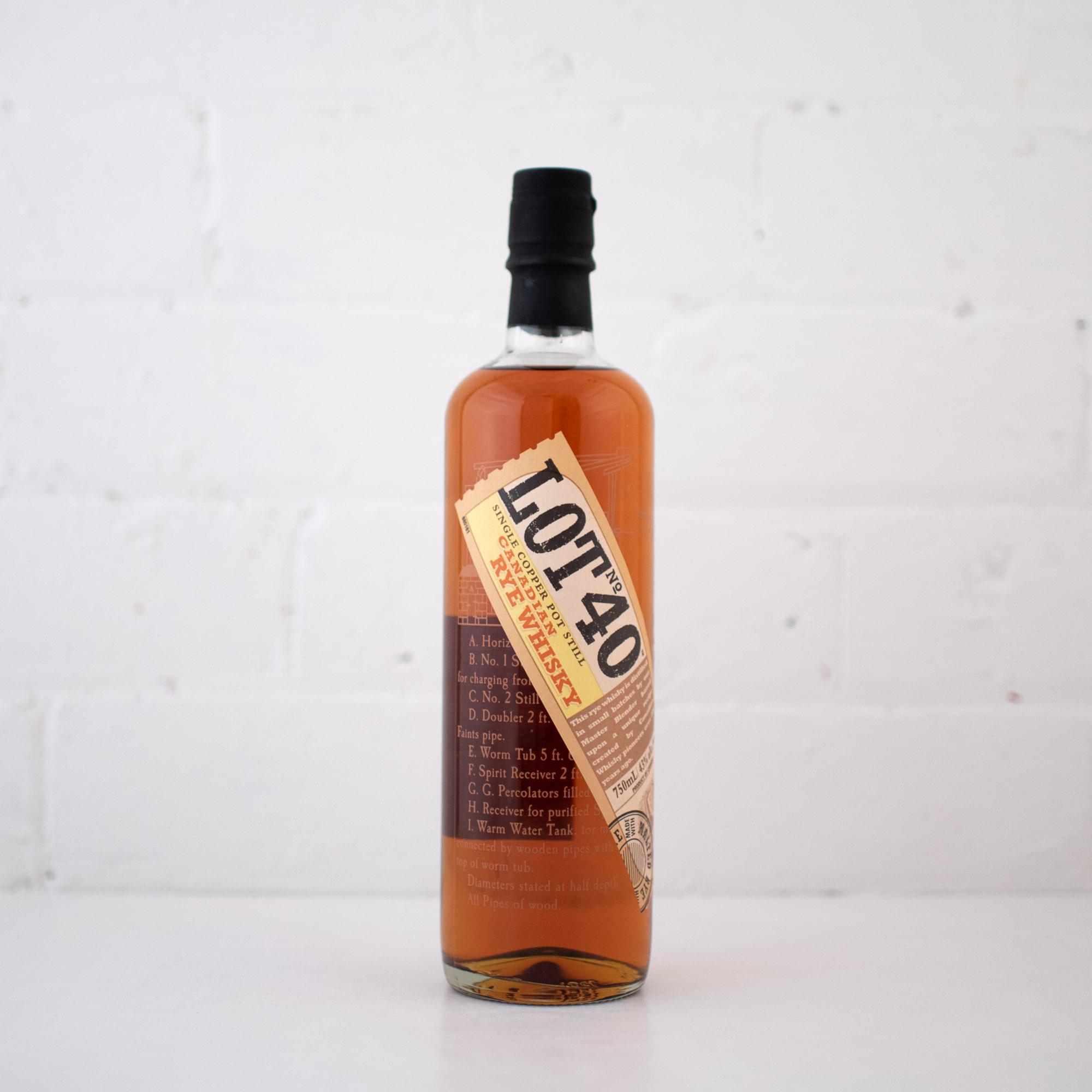 JP Wisers - Lot 40 Rye Whisky 750ml