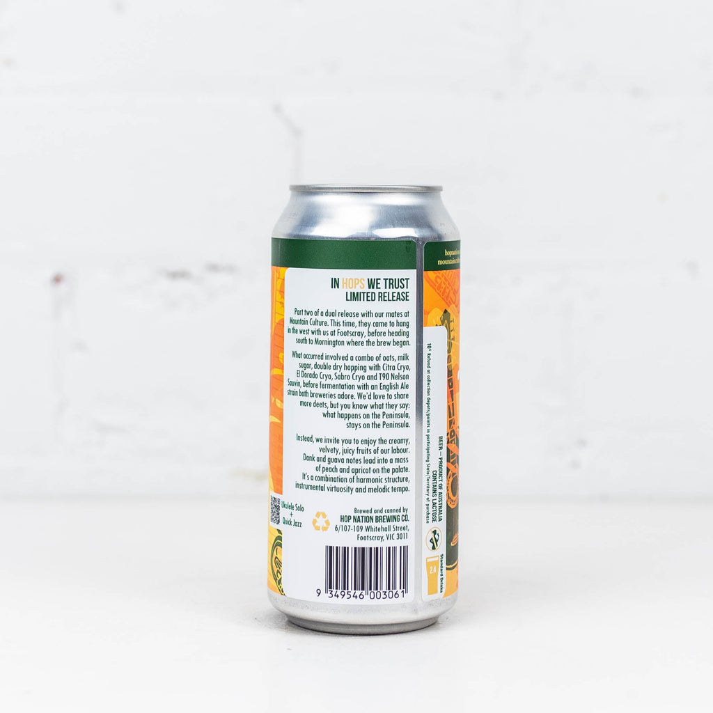 Hop Nation x Mountain Culture "Quick Jazz" Oat Cream IPA