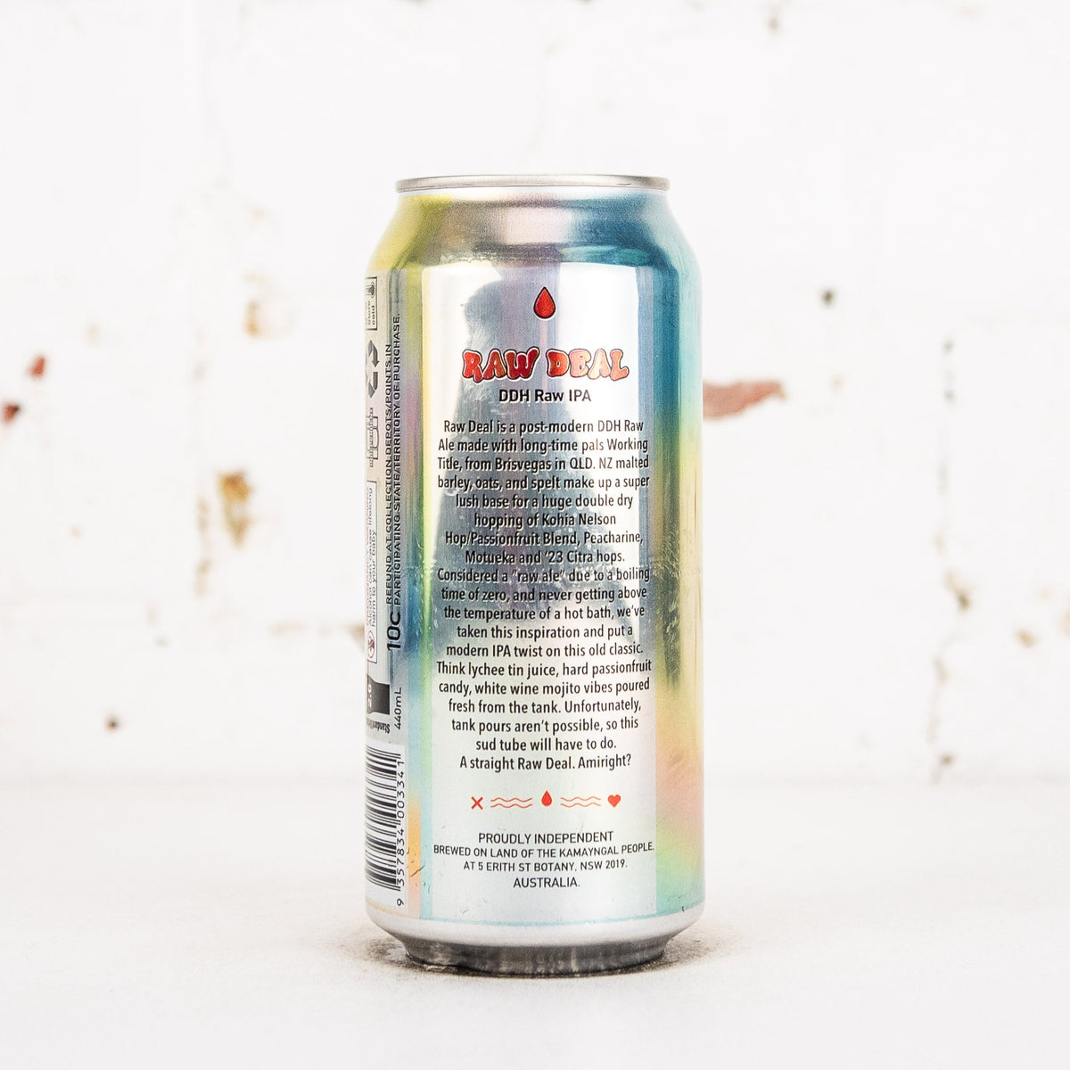 One Drop x Working Title 'Raw Deal' DDH Raw IPA