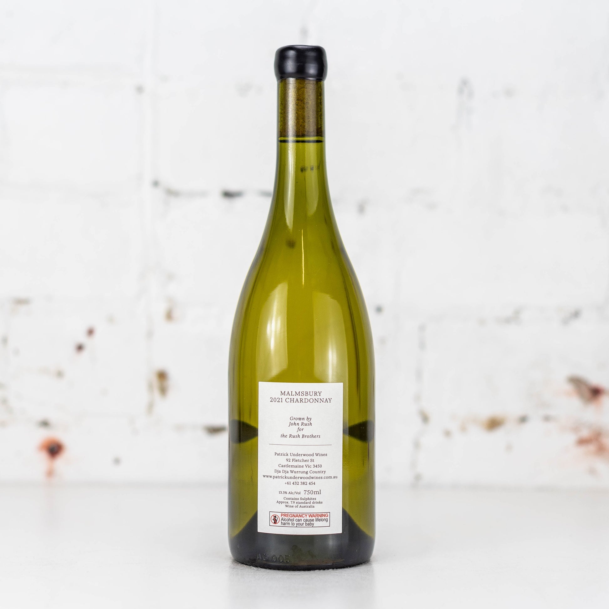 Patrick Underwood - Rush Bros. Vineyard Malmsbury Chardonnay 2021 750ml