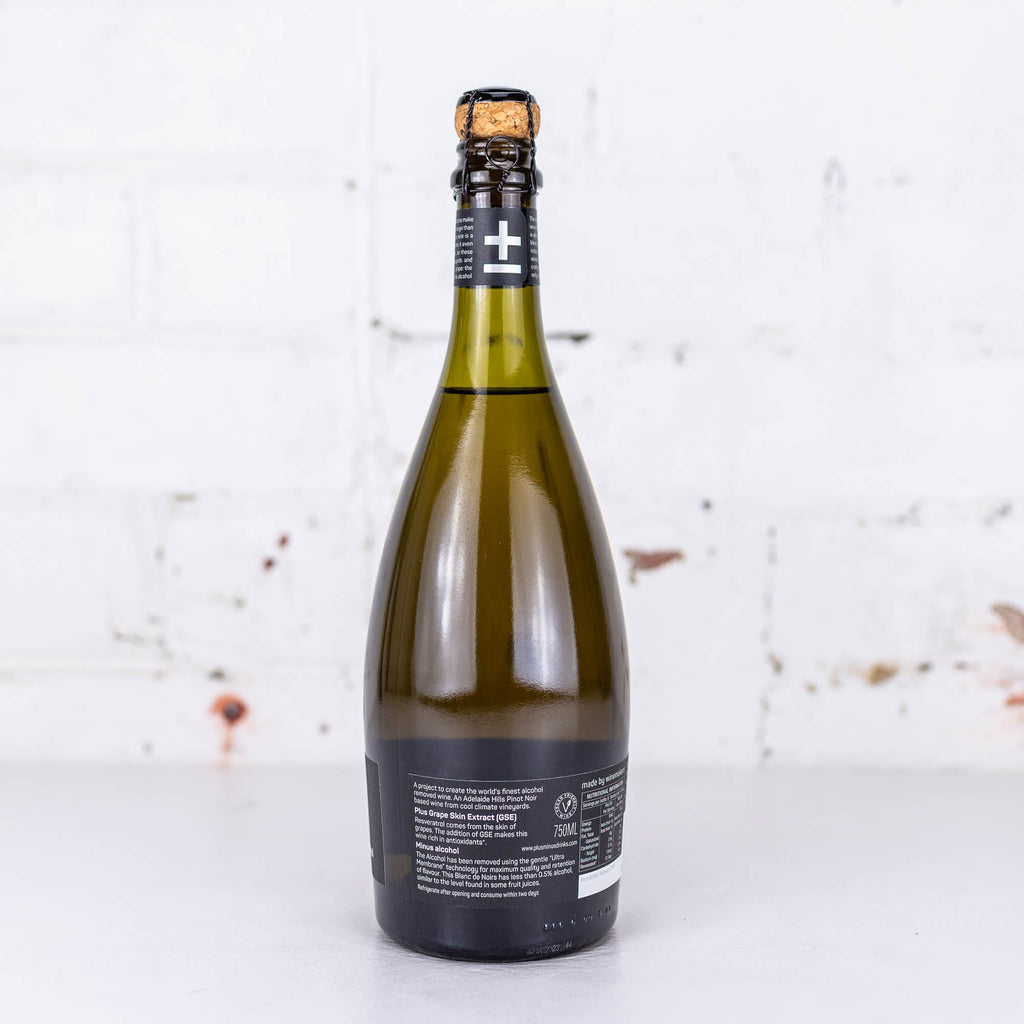 Plus & Minus - Black Label Alcohol Free Blanc De Noirs 750ml