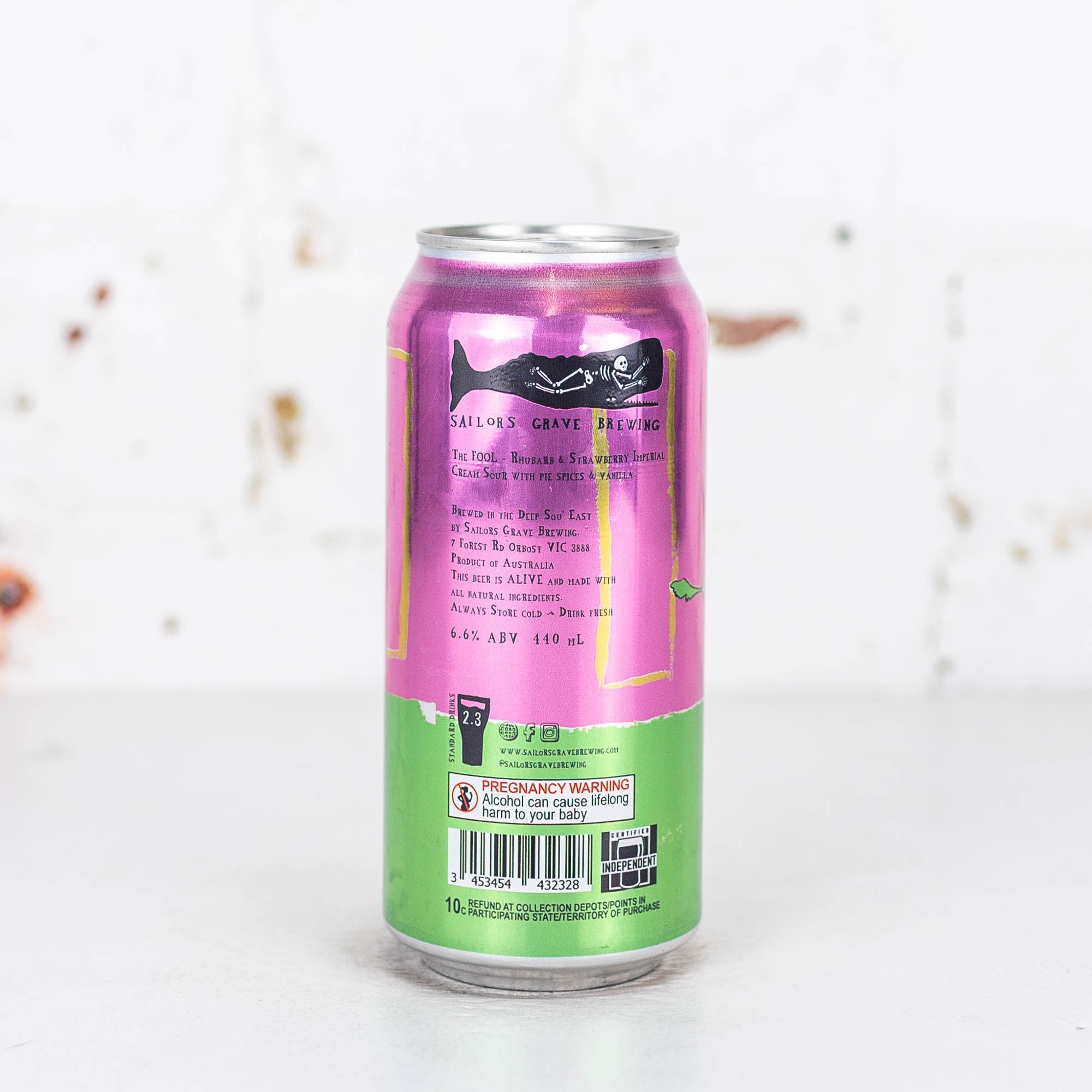 Sailors Grave - The Fool Strawberry & Rhubarb Pie Cream Sour