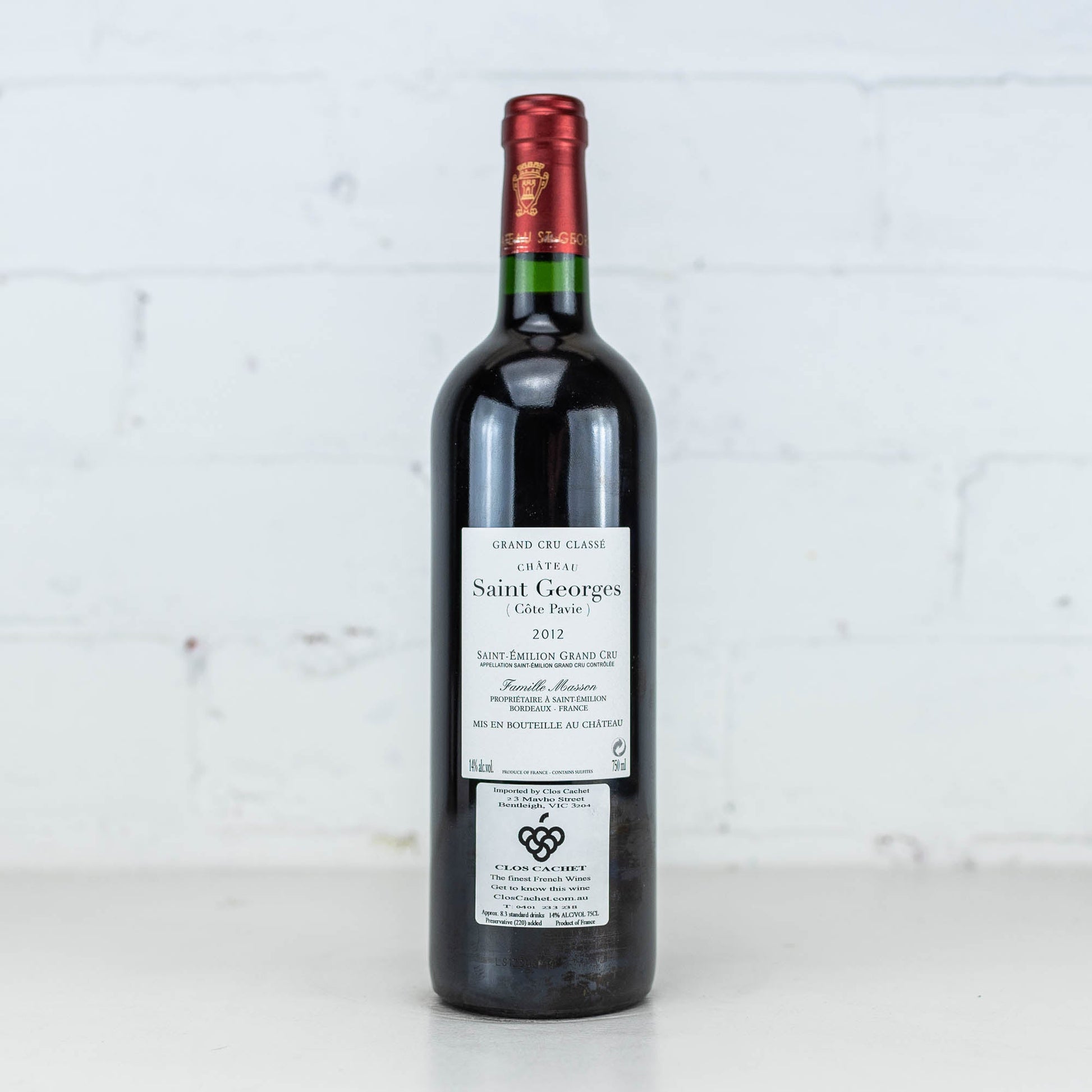 Chateau Saint George Cote Pavie - Saint-Emilion Grand Cru 2012 750ml