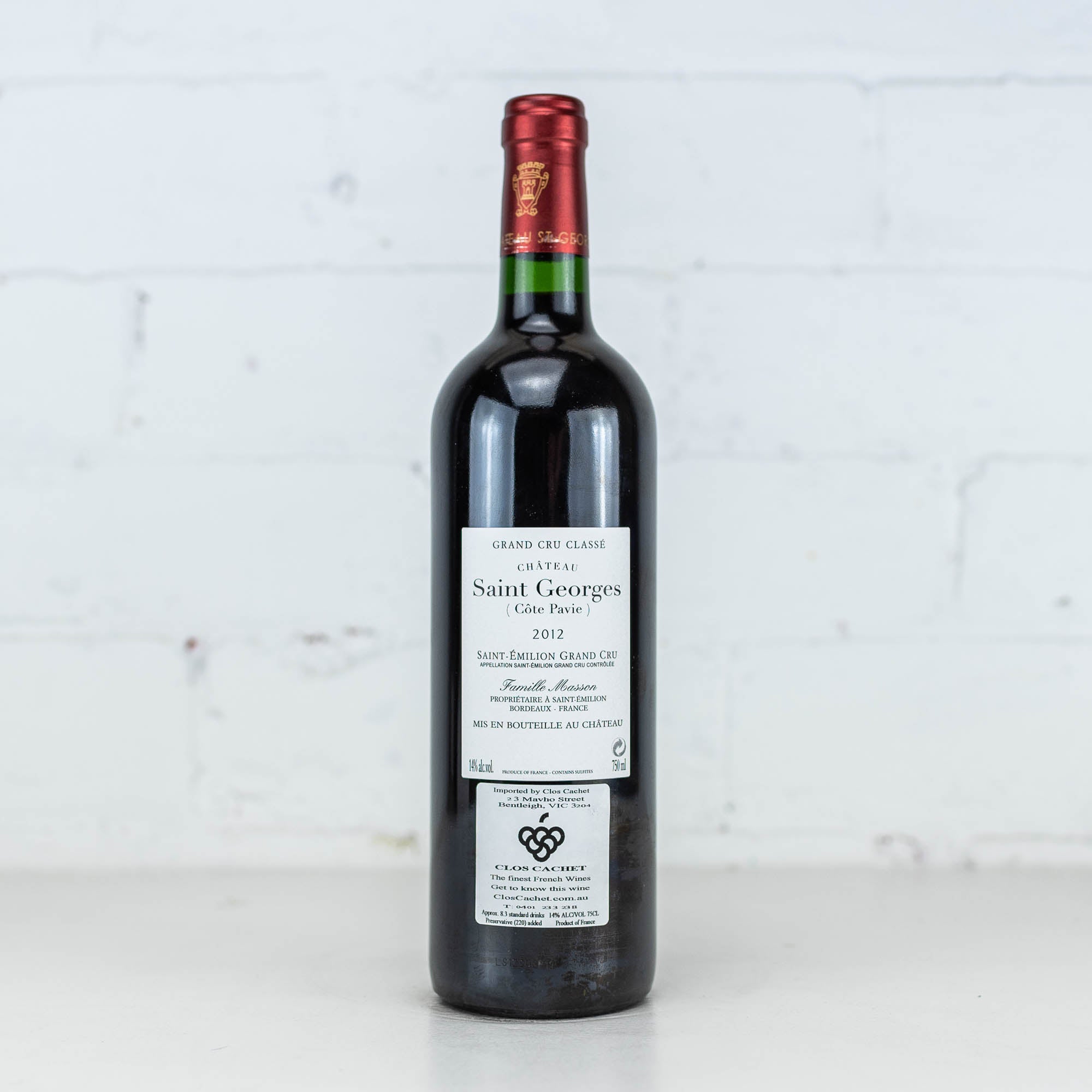 Chateau Saint George Cote Pavie - Saint-Emilion Grand Cru 2012 750ml