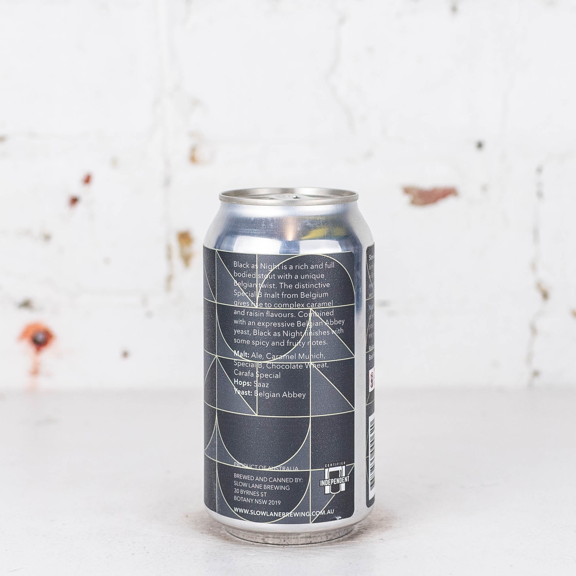 Slow Lane - Black as Night Belgian Stout