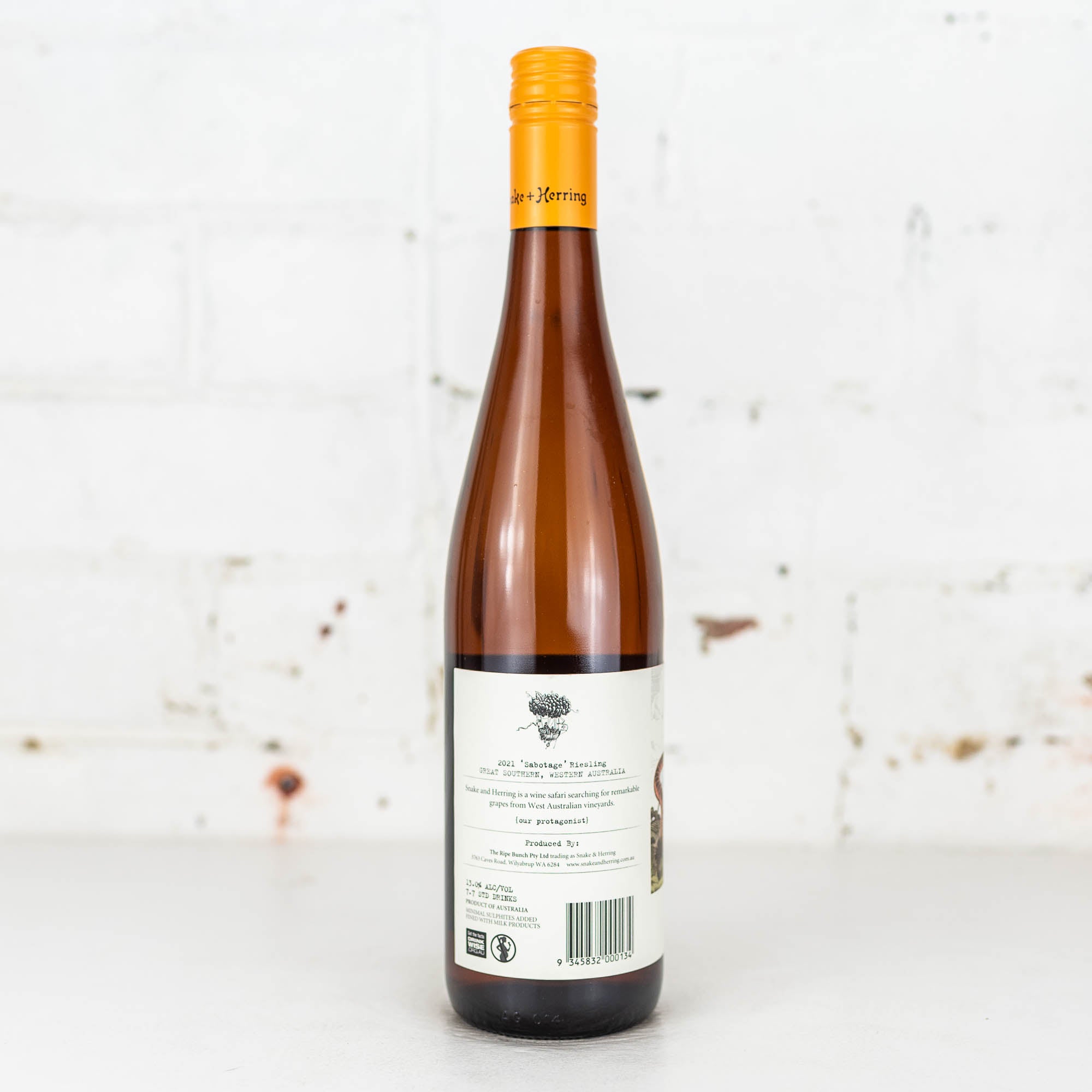 Snake & Herring - 'Sabotage' Riesling 2021 750ml