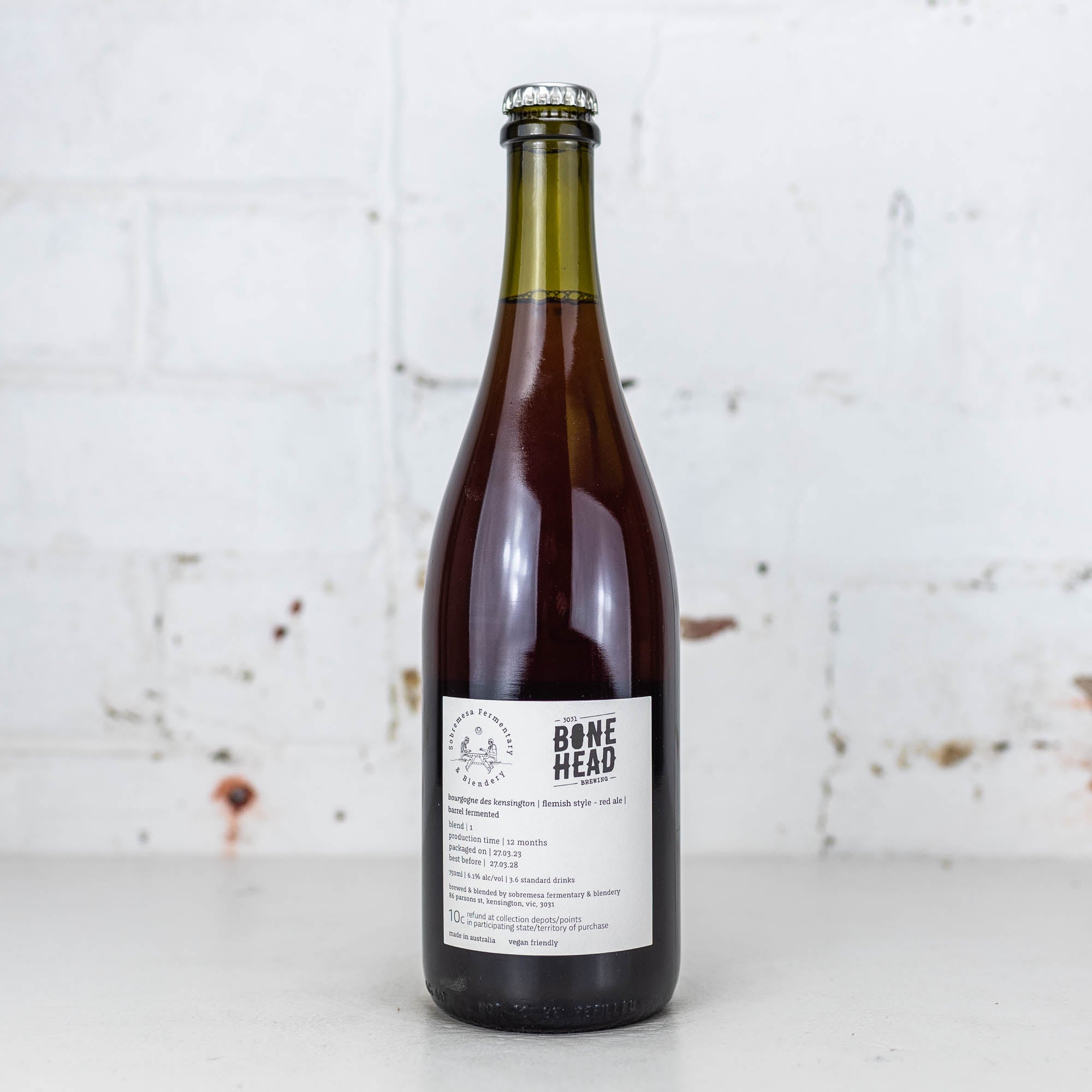 Sobremesa x Bonehead 'Borgougne des Kensington' Flanders Red 750ml