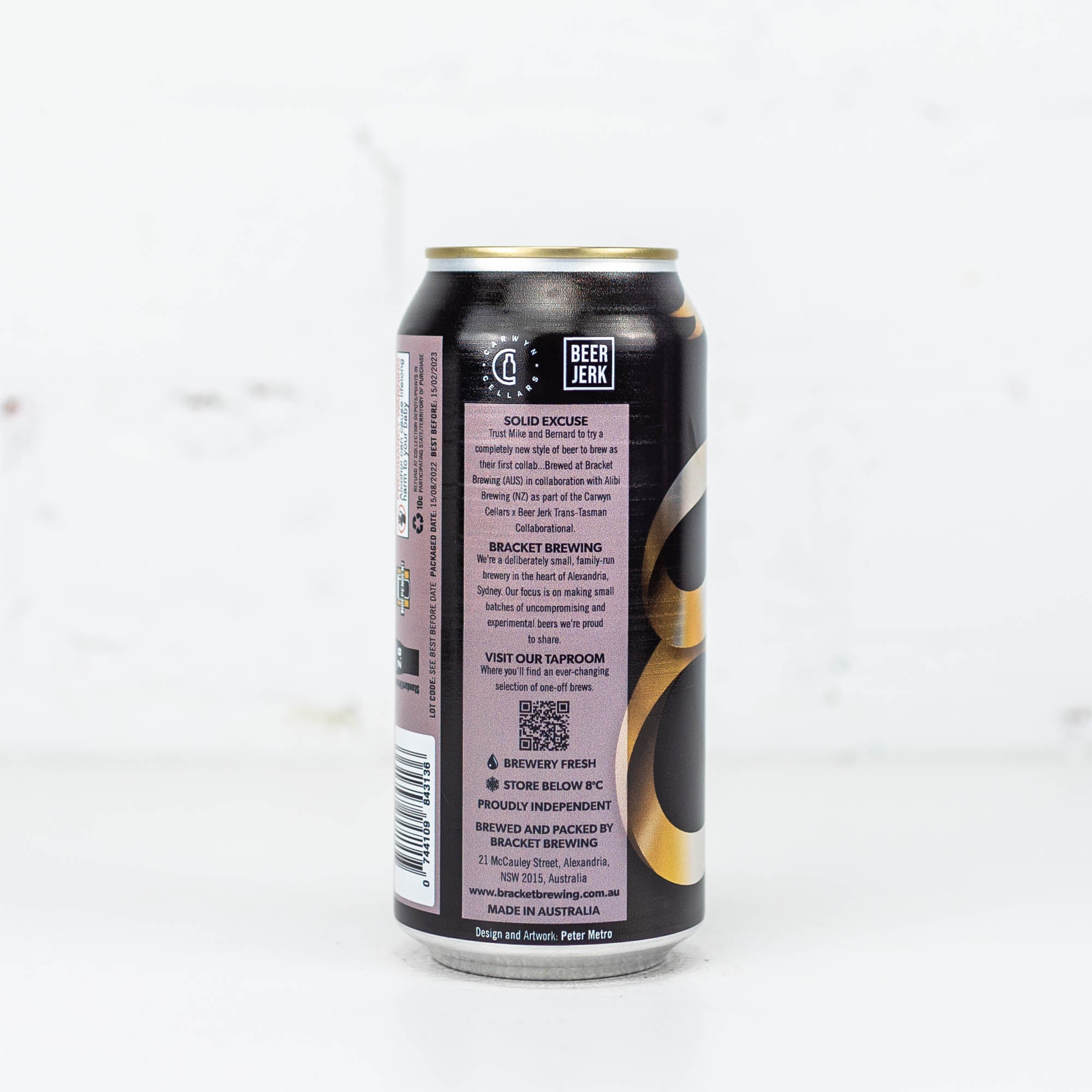 Bracket x Alibi 'Solid Excuse' Cold Black IPA