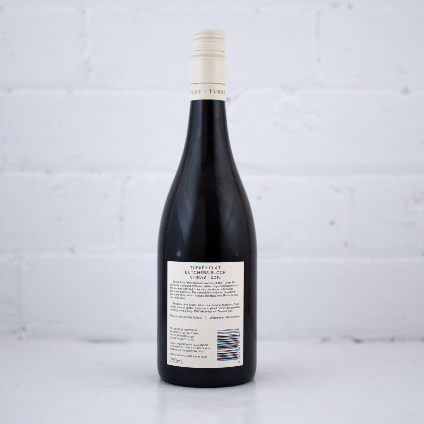 Turkey Flat - Butchers Block Shiraz 2021 750ml