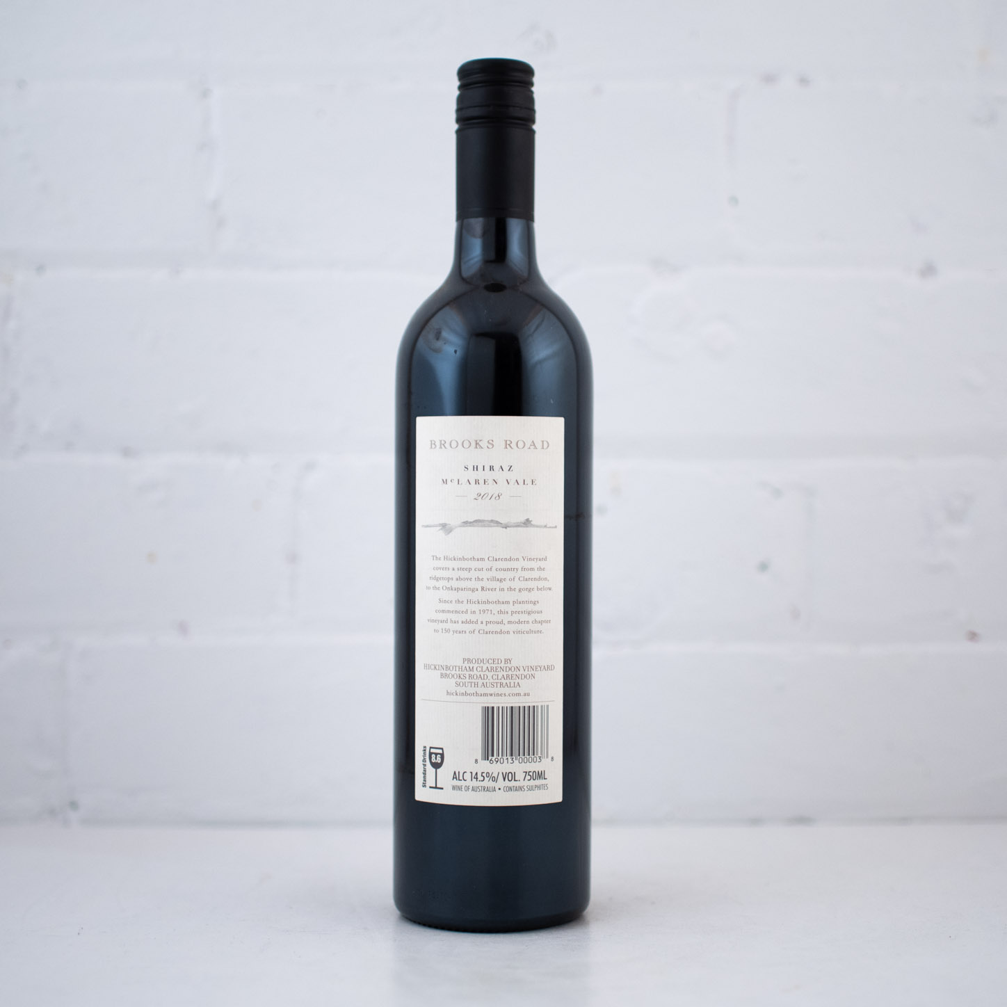 Hickinbotham - Brooks Road Shiraz 2018 750ml