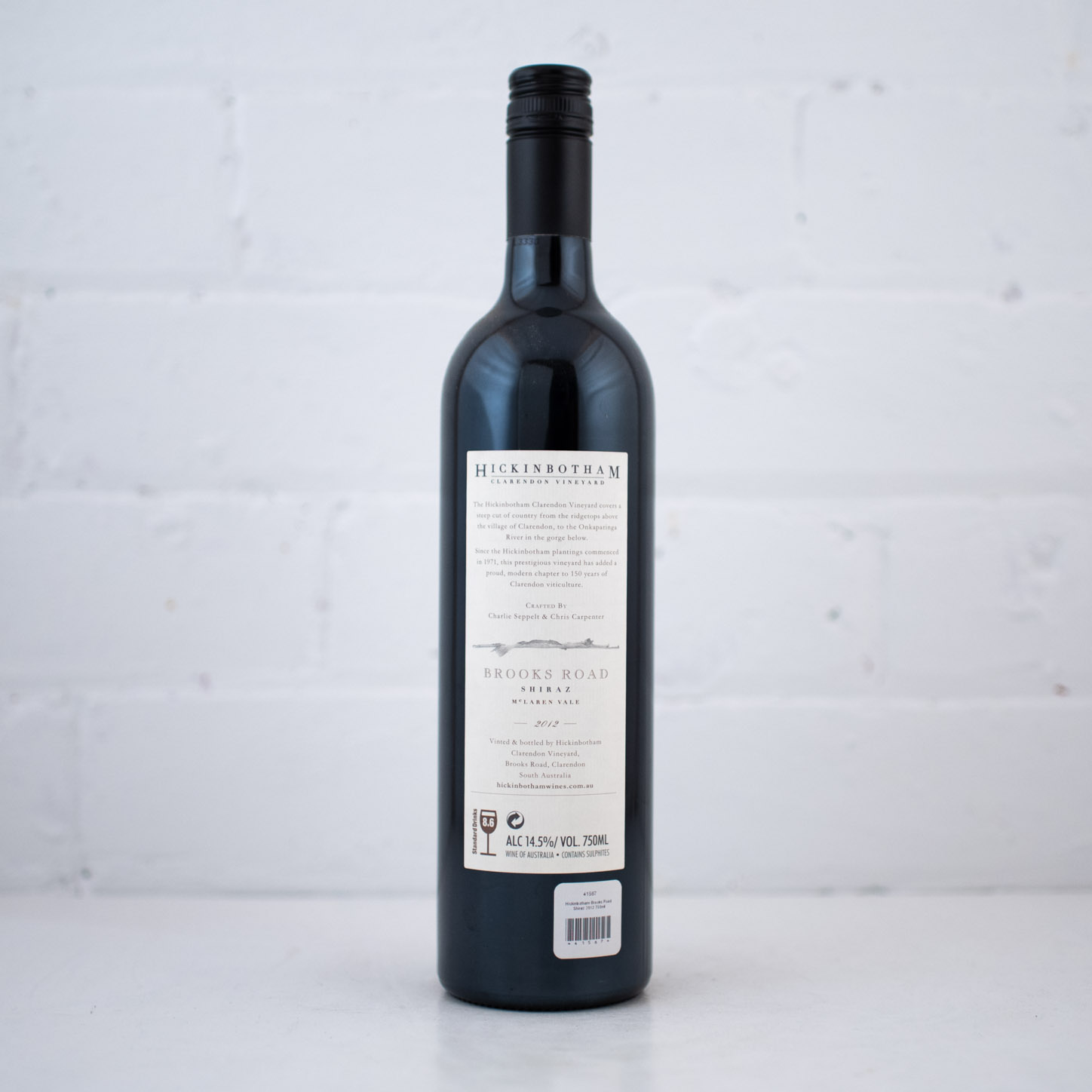 Hickinbotham - Brooks Road Shiraz 2012 750ml