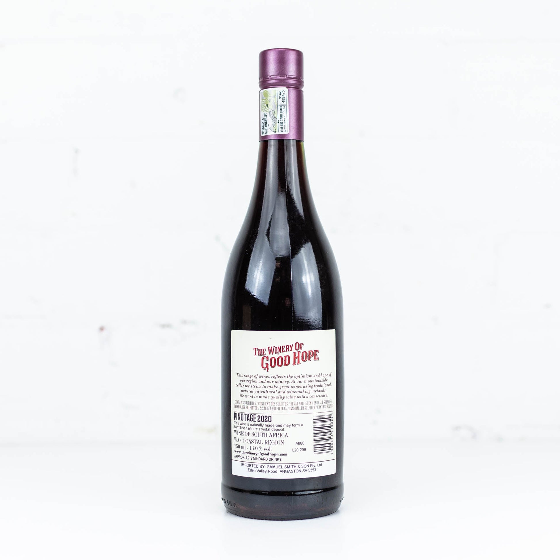 The Winery of Good Hope - Full Berry Coastal Pinotage 2022 750ml