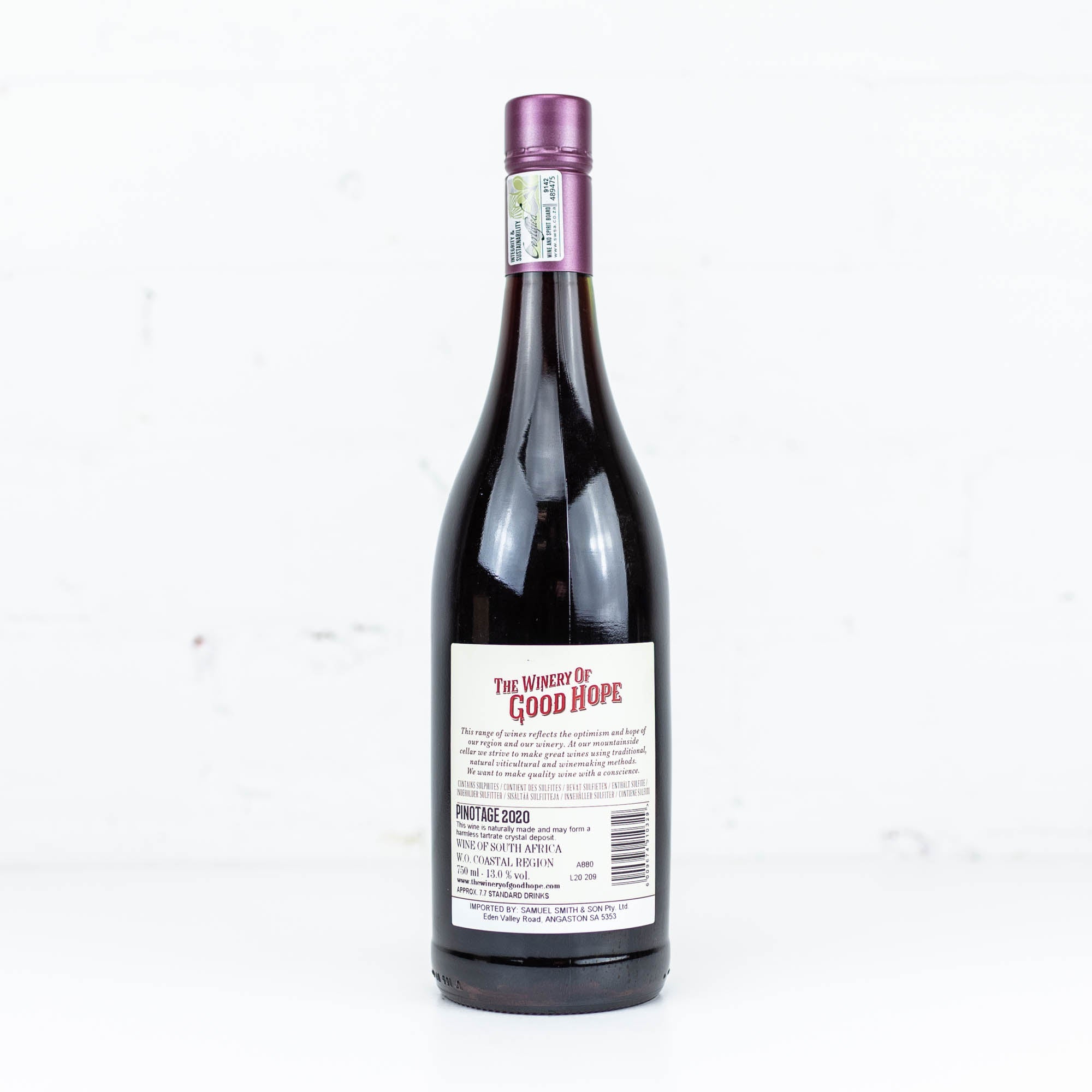 The Winery of Good Hope - Full Berry Coastal Pinotage 2022 750ml