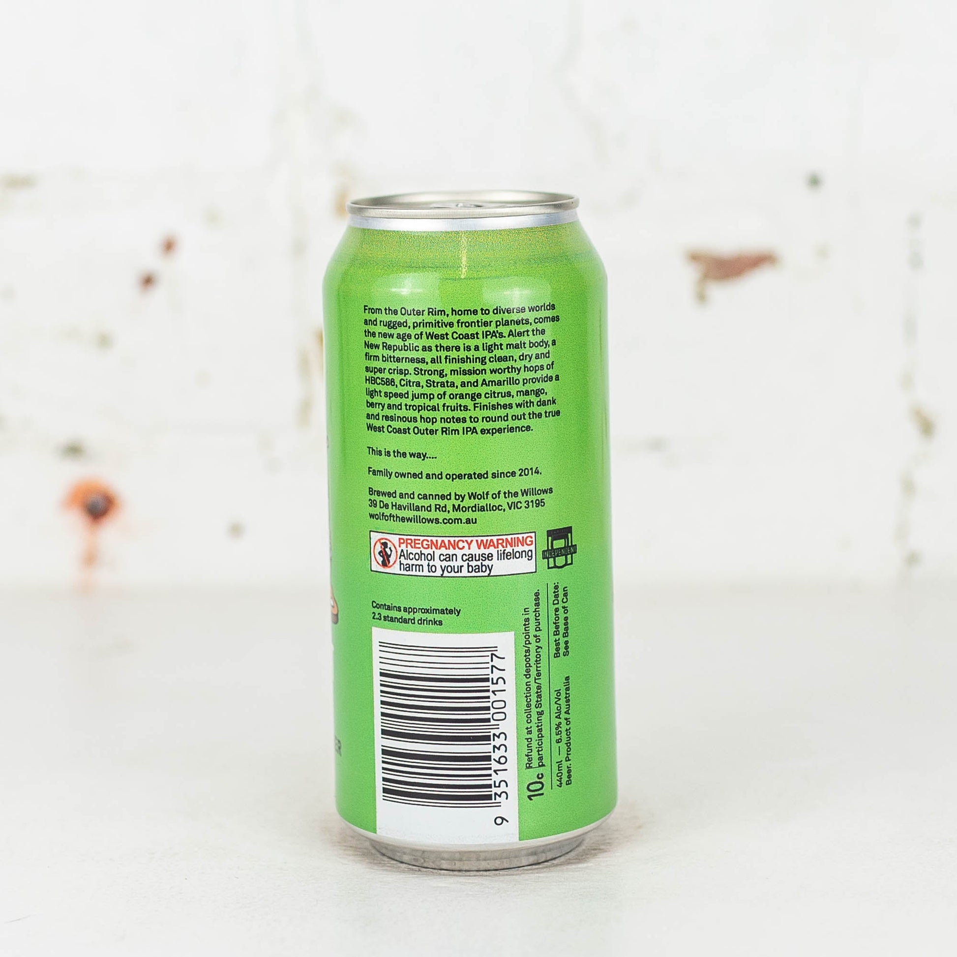 Wolf of the Willows - West Coast is the Way Outer Rim IPA Beer