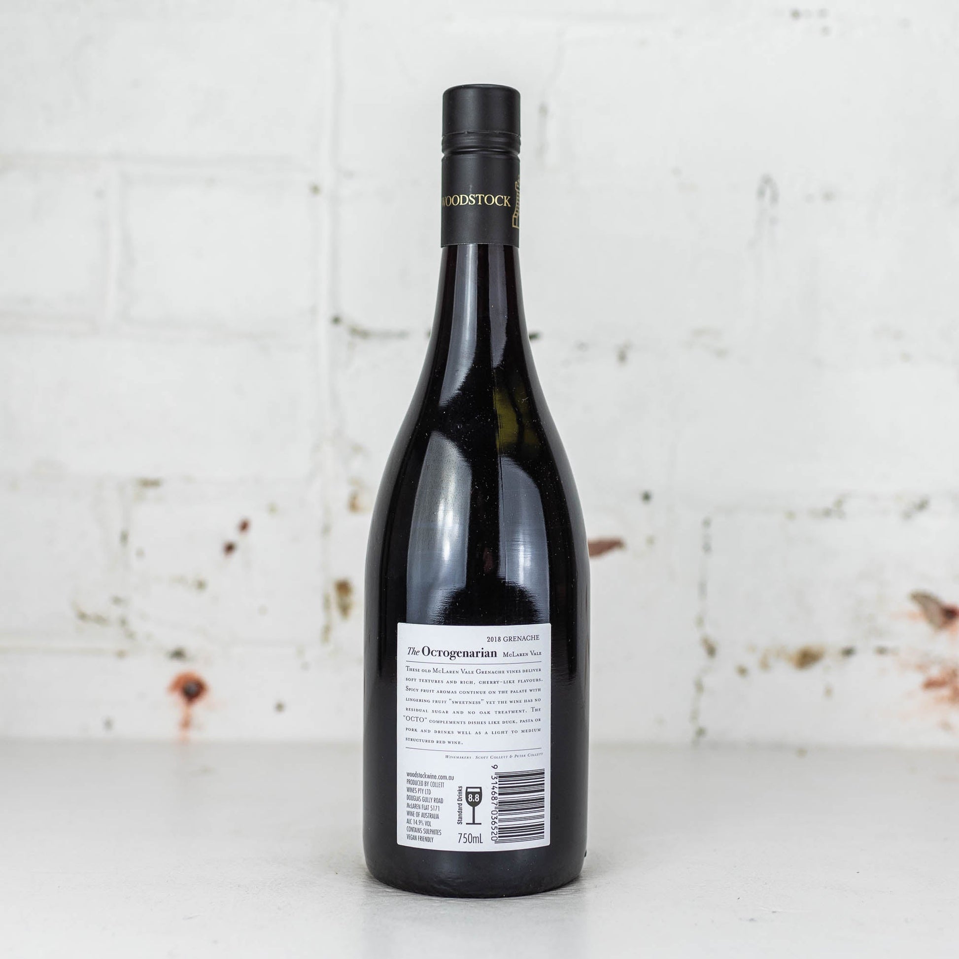 Woodstock - The Octogenarian Grenache 2018 750ml