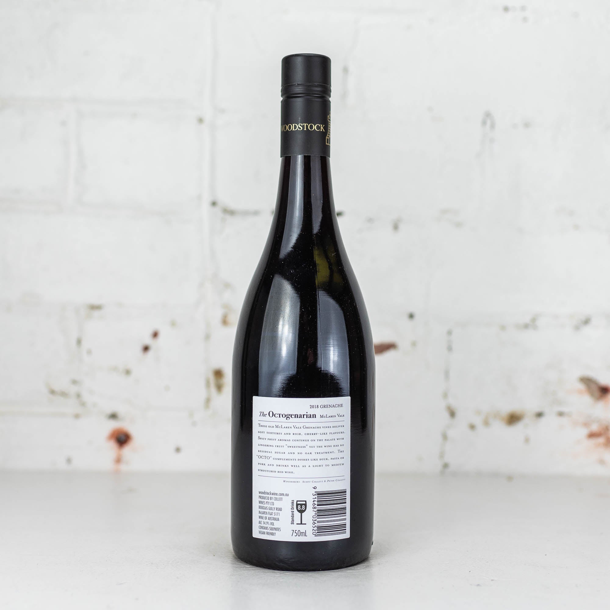 Woodstock - The Octogenarian Grenache 2018 750ml