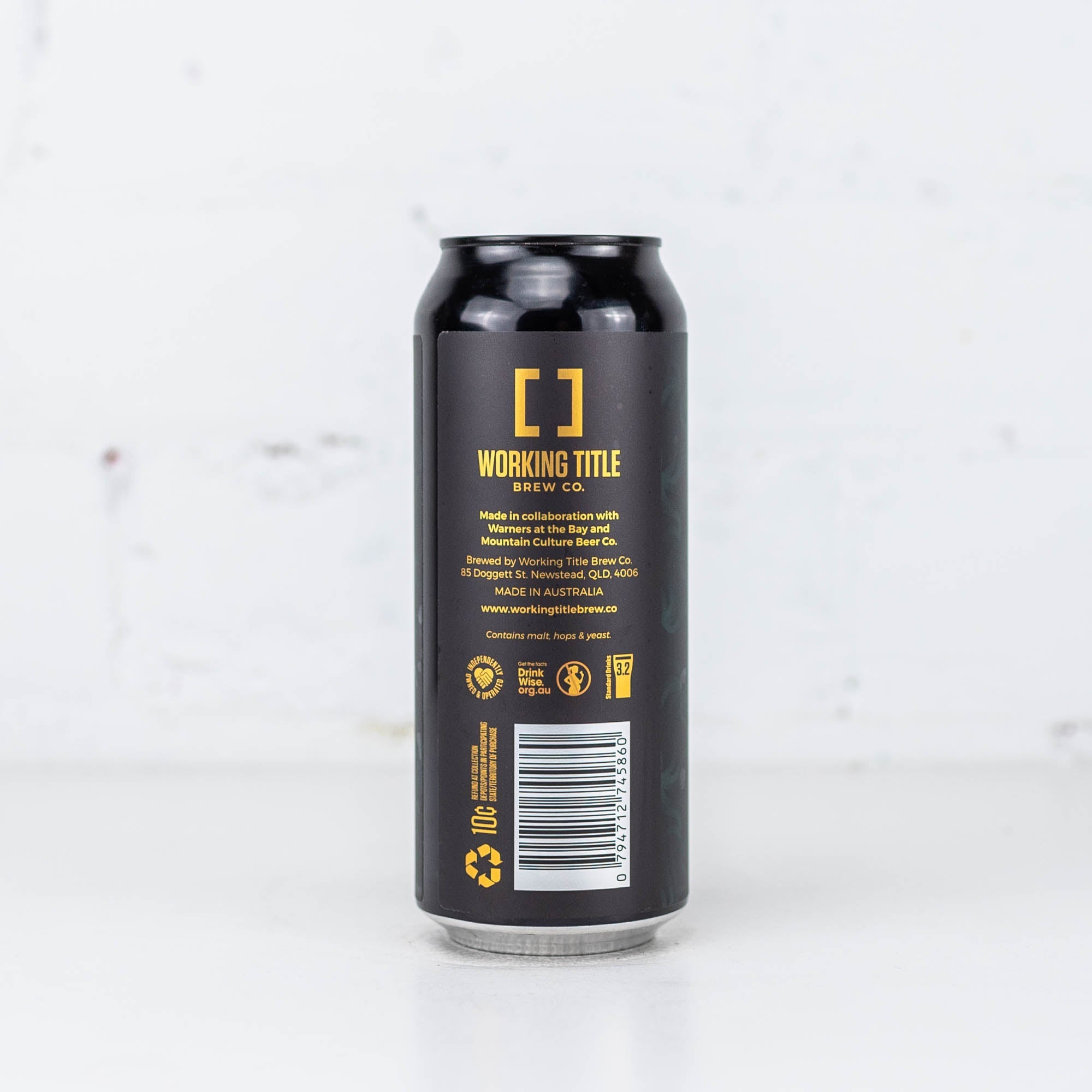 Working Title x Mountain Culture x Warners at the Bay 'The Golden Rule' Black IPA